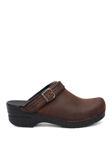Sabots Dansko Ingrid Antique Oiled Femme Marron | FR 578NWY